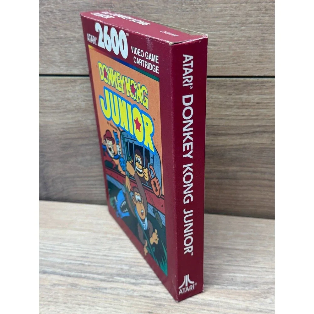 Donkey Kong Junior (Atari 2600, 1988) Complete CIB w/ Manual Warranty Card & Box